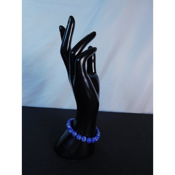 Imperial Jasper Bracelet 8mm Stretch Blue - New - Witchcore Earth - Picture 7 of 12